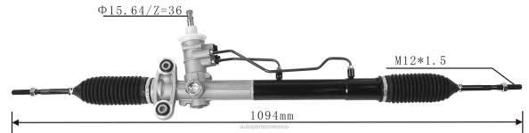 autopartes México - cremallera de dirección asistida 96879493 96438534 96663816 406F2682 CHEVROLET