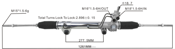 autopartes México - Cremallera de dirección asistida 52039207ac 52106477ac 52106477af 406F2782 DODGE/CHRYSLER