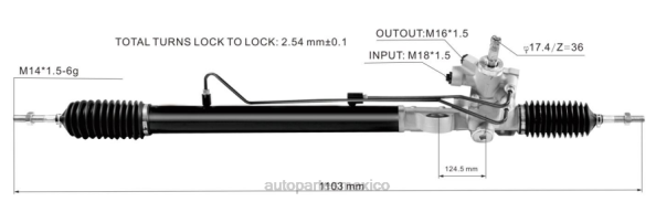 autopartes México - cremallera de dirección asistida 53601-ta0-003 406F2532 HONDA