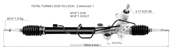 autopartes Mexico cancun - cremallera de dirección asistida 53601-snb-t02 406F2535 HONDA