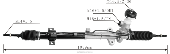 autopartes México opiniones - cremallera de dirección asistida 57700-1z000 57700-1m500 406F2733 HYUNDAI/KIA