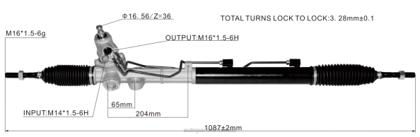 autopartes México opiniones - cremallera de dirección asistida 57700-3k230 406F2743 HYUNDAI/KIA