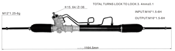 hutchinson autopartes México - cremallera de dirección asistida 57700-fd100 57700-fd101 57700fd201 0k30c32110 0k30b32110a 406F2734 HYUNDAI/KIA