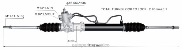 piezas de direccion automovil - cremallera de dirección asistida 57700-22600 406F2767 HYUNDAI/KIA