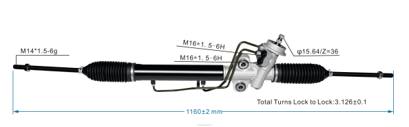 platino autopartes México - cremallera de dirección asistida 0k2kk-32-110 406F2719 HYUNDAI/KIA