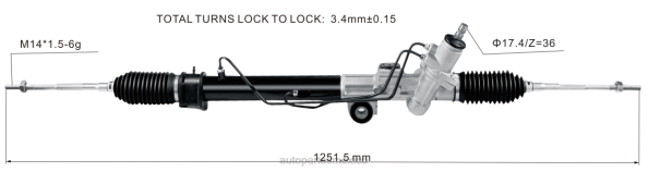autopartes Mexico leon gto - cremallera de dirección asistida 8-97943520-1 406F2606 ISUZU