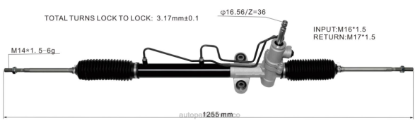 piezas de direccion automovil - cremallera de dirección asistida mr961356 406F2547 MITSUBISHI