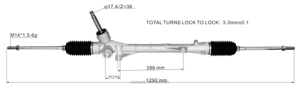 piezas de recambio automóvil - cremallera de dirección asistida 4410a557 406F2550 MITSUBISHI