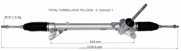 autopartes México - cremallera de dirección asistida 48001-4eh0b 48001-4eh0a 406F2572 NISSAN