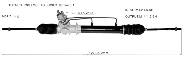 autopartes México - cremallera de dirección asistida 49001-2w305 406F2602 NISSAN