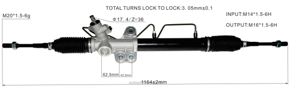 autopartes México - cremallera de dirección asistida 49200-3xa0a 406F2592 NISSAN