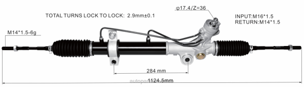 autopartes Mexico leon gto - cremallera de dirección asistida 49001-9y200 406F2596 NISSAN