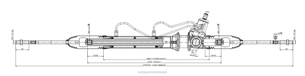 hutchinson autopartes México - cremallera de dirección asistida 490010w015 490010w010 406F2564 NISSAN