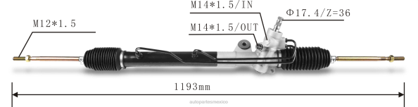 platino autopartes México - Cremallera de dirección asistida 49001-4z001 49001-4z011 49001-4z700 49001-4z800 49001-f4600 49001-8m720 406F2569 NISSAN