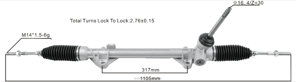 platino autopartes México - cremallera de dirección asistida 48001-4bg0a 406F2589 NISSAN