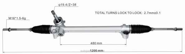 platino autopartes México - cremallera de dirección asistida 10291461 406F2829 ROEWE