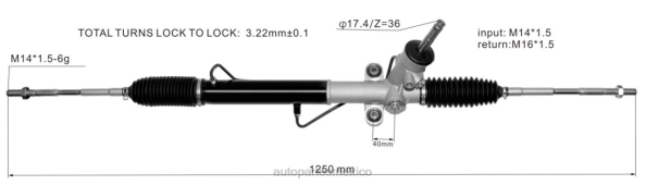 autopartes Mexico cancun - cremallera de dirección asistida 34110sc011 406F2815 SUBARU