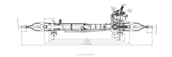 autopartes México - cremallera de dirección asistida 44200-50180 406F2522 TOYOTA
