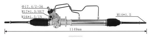 autopartes México - cremallera de dirección asistida 44250-38010 406F2502 TOYOTA