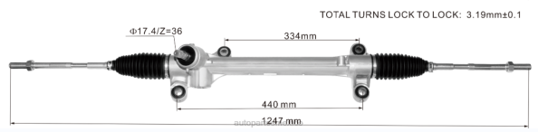 autopartes México - cremallera de dirección asistida 45510-02490 406F2442 TOYOTA