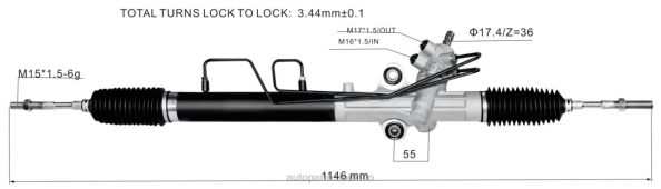 autopartes Mexico cancun - cremallera de dirección asistida 44200-26560 406F2485 TOYOTA