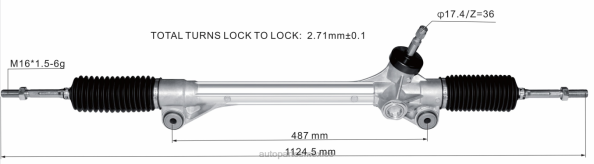 autopartes Mexico cancun - cremallera de dirección asistida 45510-48020 406F2515 TOYOTA