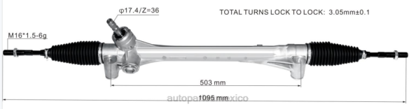 autopartes Mexico leon gto - cremallera de dirección asistida 45510-0f060 45510-0f070 45510-0f010 45510-0f020 45510-0f050 45510-0f061 406F2466 TOYOTA