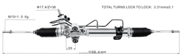 hutchinson autopartes México - cremallera de dirección asistida 44200-26470 406F2484 TOYOTA