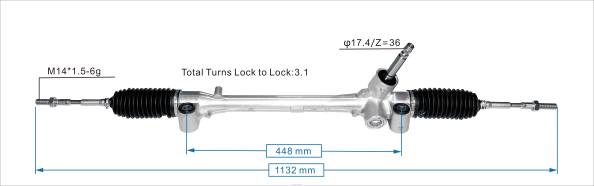 piezas de direccion automovil - cremallera de dirección asistida 45510-0d560 406F2507 TOYOTA