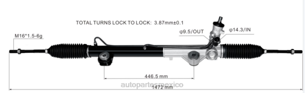 autopartes Mexico leon gto - cremallera de dirección asistida 8l3z-3504-drm 406F2666 FORD