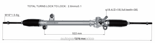 hutchinson autopartes México - cremallera de dirección asistida jx6c-3a500-ad 406F2664 FORD