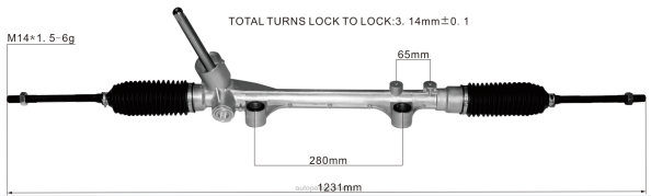 napa autopartes México - cremallera de dirección asistida j7bc-3a500-jb 3l547-b562aa 1908702 406F2678 FORD