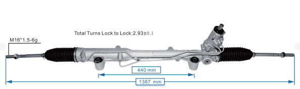 piezas de direccion automovil - cremallera de dirección asistida 2h2422055b 406F2427 VOLKSWAGEN